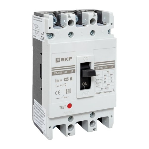 Выключатель автоматический ВА-99М 100/125А 3P 35кА EKF