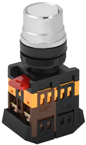 Кнопка ABLF-22 белый d22мм неон/240В 1з+1р ИЭК Кнопка ABLF-22 белый d22мм неон/240В 1з+1р ИЭК