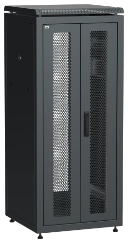 ITK LINEA N 28U 600х600мм распаш. перф. дв. задн. перф. чер.