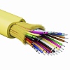 Кабель волоконно-оптический, распределительный, арамидные упрочняющие нити, для внутренней прокладки, нг(A)-HFLTx, 24 ОВ,категорияOS2 (G.652.D) плотный буфер, 0,4 кН, барабан 500 м