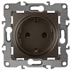 12-2102-13 Эл/ус ЭРА Розетка 2P+E Schuko со шторками, 16A-250В, IP20, Эра12, бронза