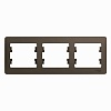 GLOSSA 3-постовая РАМКА, горизонтальная, ШОКОЛАД