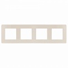 12-5104-02  Рамка для розеток и выключателей ЭРА Серия 12 12-5104-02 на 4 поста, Сатин, слоновая кость