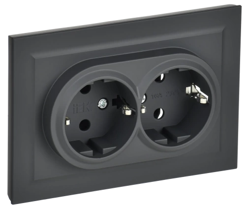 BRITE Роз. 2-я с з/к без з/ш 16А в сб. РС12-3-БрГ граф. IEK