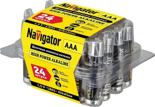 Элемент питания Navigator 94 787 NBT-NE-LR03-BOX24 щелочные, тип AAA, бокс 24шт.