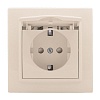 Розетка 1-местная СП с/з Минск с крышкой 16А бежевая с защ. штор. EKF