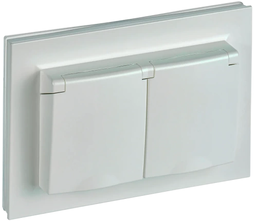 BRITE Роз. 2-я с кр. 16А в сб IP44 РСбш12-3-44-БрЖ жемч. IEK BRITE Роз. 2-я с кр. 16А в сб IP44 РСбш12-3-44-БрЖ жемч. IEK