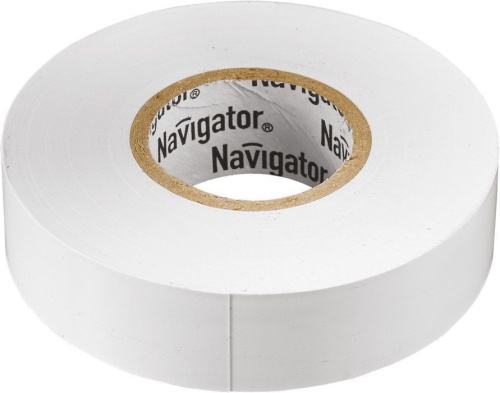 Изолента Navigator 71 228 NIT-B15-10/WH белая