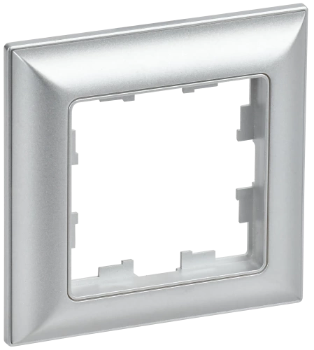 BRITE Рамка 1-мест. РУ-1-Бр алюм./алюм. IEK