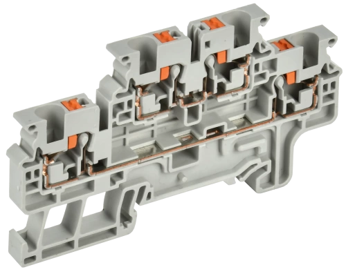 Колодка клеммная CP-ML 2 ур. 4мм2 серая IEK