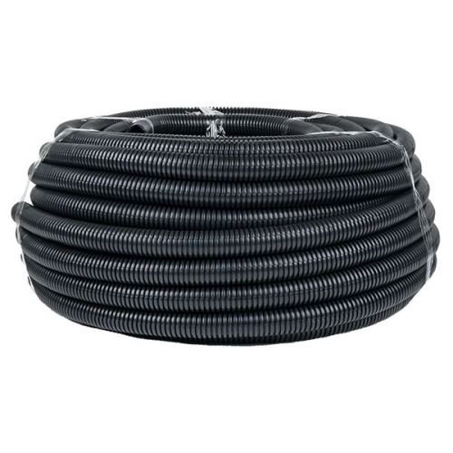 Труба гофр. негорючая безгалогеновая FRHF с протяжкой d32 мм (50 м) черная EKF-Plast