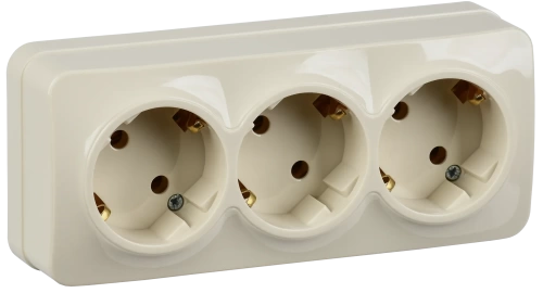 РС23-3-ХК Розет. 3-ая с з/к о/у 16А GLORY кремовый IEK РС23-3-ХК Розет. 3-ая с з/к о/у 16А GLORY кремовый IEK