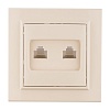 Минск Розетка RJ-45 2-местная СП бежевая EKF