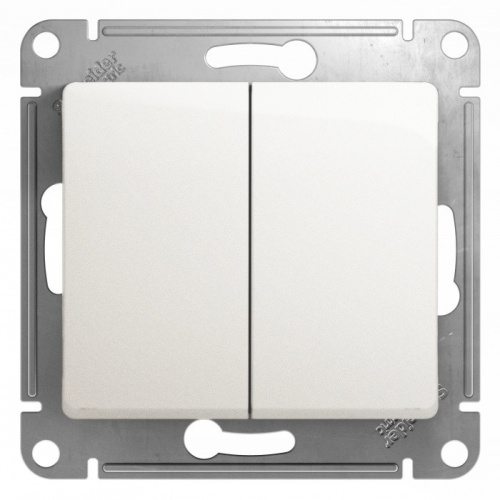 GLOSSA 2-клавишный ПЕРЕКЛЮЧАТЕЛЬ, сх.6/2, 10АХ, механизм, ПЕРЛАМУТР GLOSSA 2-клавишный ПЕРЕКЛЮЧАТЕЛЬ, сх.6/2, 10АХ, механизм, ПЕРЛАМУТР