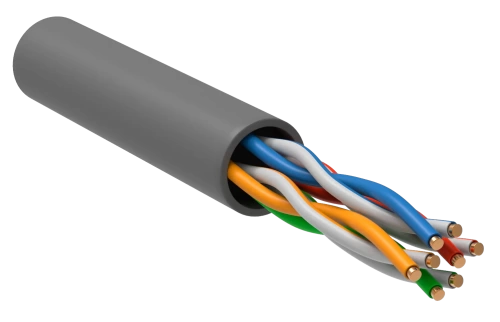 Витая пара U/UTP 5E 24AWG 4PR LSZH 1м серый РФ/Т GENERICA