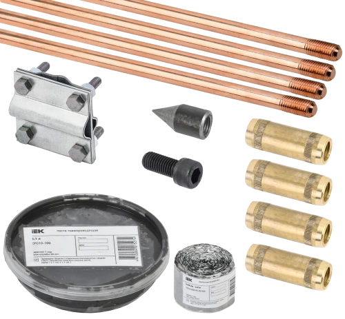 Комплект заземления 6/14 омедненная сталь IEK Комплект заземления 6/14 омедненная сталь IEK