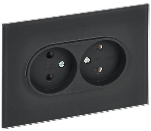 SKANDY Роз. 2-я без з/к/ш стекло 10А SK-R03G граф. IEK SKANDY Роз. 2-я без з/к/ш стекло 10А SK-R03G граф. IEK