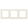 Стокгольм Рамка 3-местная белая с линией цвета зеленый EKF PROxima