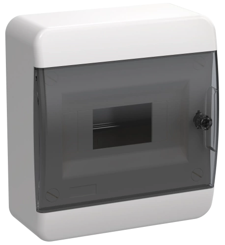TEKFOR Корпус пласт. ЩРН-П-8 IP41 черн. прозр. дверь IEK