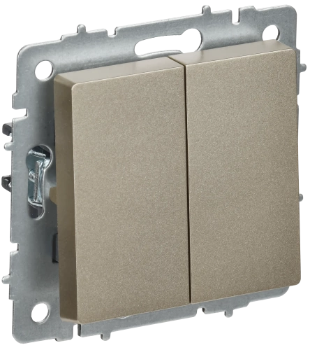 BRITE Выключ. 2-кл. перекр. 10А ВС10-2-3-БрШ шамп. IEK