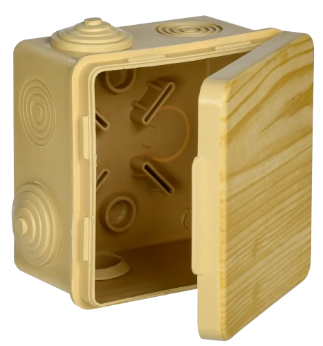 Коробка расп. КМ 80х80х50мм о/к IP54 7 вв. сосна IEK