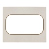Стокгольм Рамка для розетки 2-местная белая с линией цвета шампань EKF PROxima