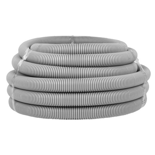 Труба гофр. ПВХ с протяжкой d40 мм (15 м) серая EKF-Plast Труба гофр. ПВХ с протяжкой d40 мм (15 м) серая EKF-Plast