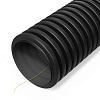 Труба гофрированная двустенная ПНД гибкая тип 450 (SN18) стойкая к ультрафиолету с/з черная d63 мм (50м/уп) Промрукав