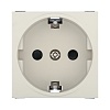 Розетка с з/к, со шторками матовая поверхность (бежевый) LK45