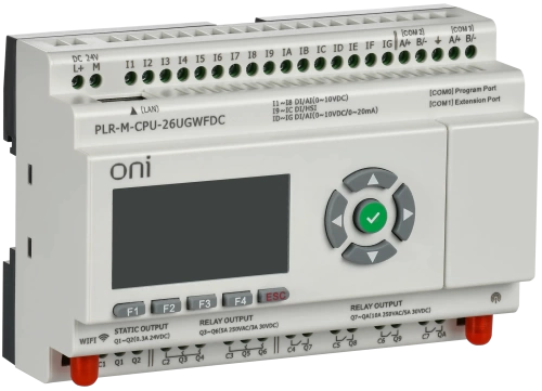 Микро ПЛК PLR-M. CPU WiFi GSM DI16/DO08(R)/02(T) 24В DC ONI