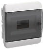 TEKFOR Корпус пласт. ЩРВ-П-8 IP41 черн. прозр. дверь IEK