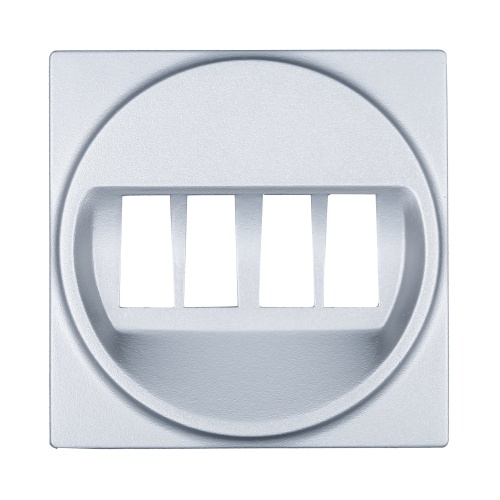 Накладка аудио-розетки (серебристый металлик)