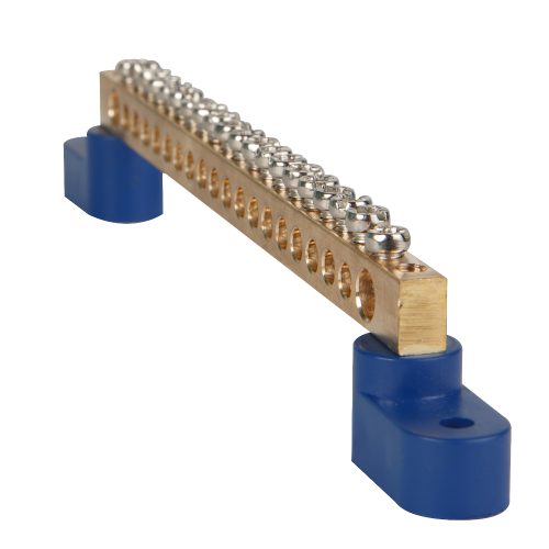 Шина нулевая с двумя изоляторами OptiKit BB-T-PE-S-4-6х9-желтый Шина нулевая с двумя изоляторами OptiKit BB-T-PE-S-4-6х9-желтый