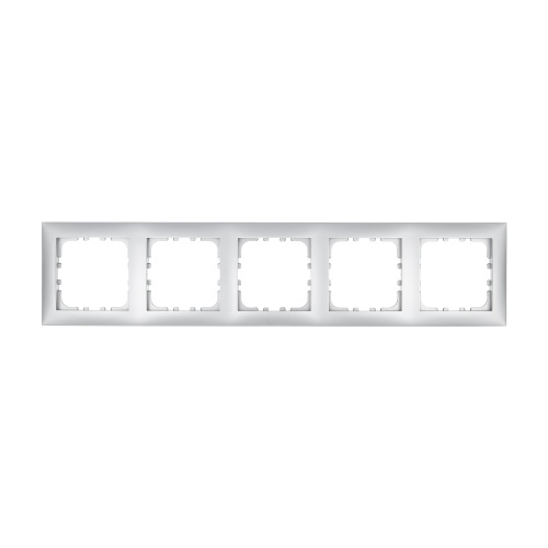 Рамка 5-постовая (серебристый металлик) LK60