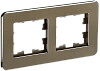 BRITE Рамка 2-мест. РУ-2-1-Бр металл латунь RE IEK