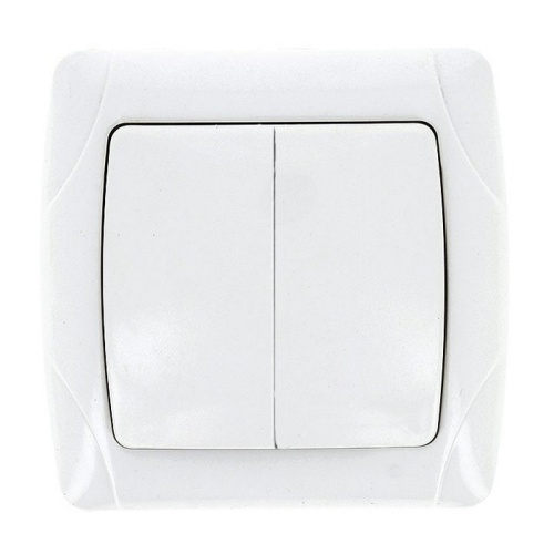 Мадрид Выключатель 2-клавишный 10А белый EKF Мадрид Выключатель 2-клавишный 10А белый EKF