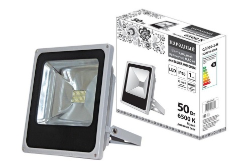 Прожектор светодиодный СДО50-2-Н 50 Вт, 6500 К, серый Прожектор светодиодный СДО50-2-Н 50 Вт, 6500 К, серый