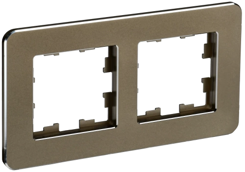 BRITE Рамка 2-мест. РУ-2-1-Бр металл латунь RE IEK BRITE Рамка 2-мест. РУ-2-1-Бр металл латунь RE IEK