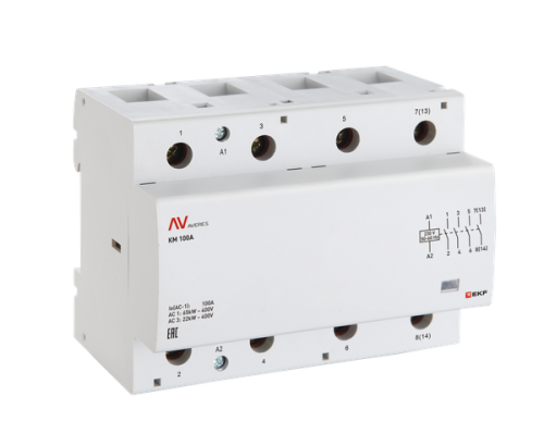 Контактор модульный КМ 80А 2NO+2NC 24VAC (6 мод.) AVERES EKF