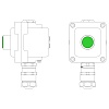 Взрывонепроницаемый пост управления из алюминия LCSD-01-B-MC-L1G(220)x1-PCMB-KAEPM3MHK-26