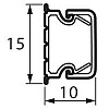 Мини-канал 15x10мм METRA