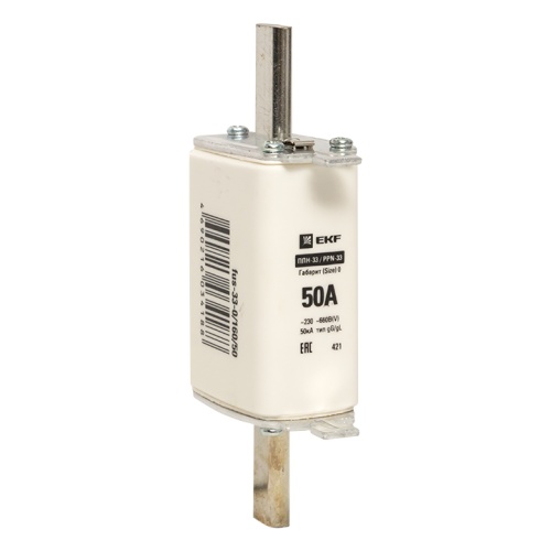Плавкая вставка ППН-33 160/ 50А габарит 0 EKF Плавкая вставка ППН-33 160/ 50А габарит 0 EKF
