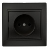1-201-05  Intro Розетка 2P, 16А-250В, IP20, СУ, Plano, антрацит