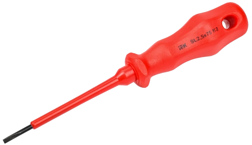 ARMA2L 3 Отвертка диэлектрическая SL2,5х75 K2 IEK ARMA2L 3 Отвертка диэлектрическая SL2,5х75 K2 IEK