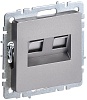 BRITE Роз. комп. 2-ая RJ45 кат.5E РК10-2-БрС сталь IEK