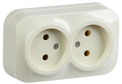РС22-2-ХК Розет. 2-ая без з/к о/у 10А GLORY крем. IEK РС22-2-ХК Розет. 2-ая без з/к о/у 10А GLORY крем. IEK