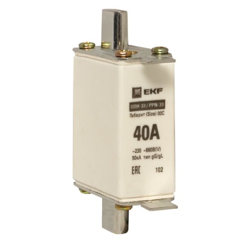 Плавкая вставка ППН-33 100/ 40А габарит 00С EKF