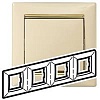 Рамка 4п Сл.кость/Зол VLN