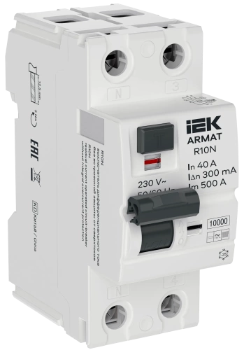 ARMAT ВДТ R10N 2P 40А 300мА тип B IEK ARMAT ВДТ R10N 2P 40А 300мА тип B IEK