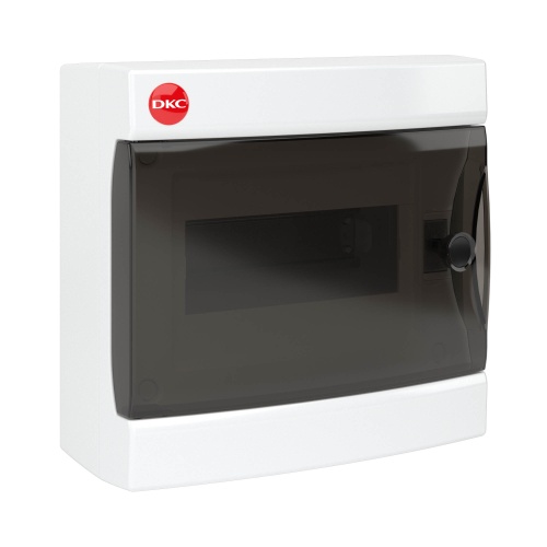 Щиток настенный с дверцей 8 мод.,IP41, белый ,с клеммным блоком 63А